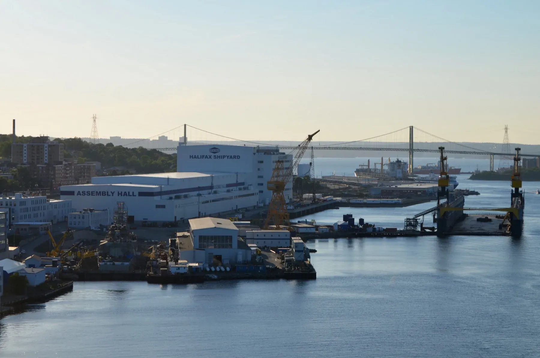 The Halifax Shipyard on the harbour