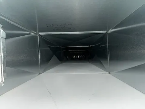 Supply duct before and after cleaning — before cleaning
